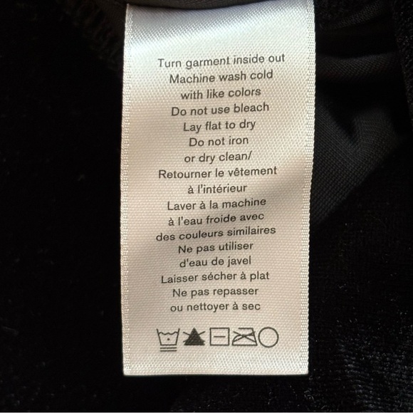 Rag & Bone Velvet Black Cropped Hoodie Relaxed Fit Sweater Small - Picture 12 of 14